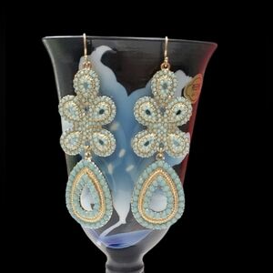 Vtg. Faux Turquoise Dangle Earrings by Stella&dot